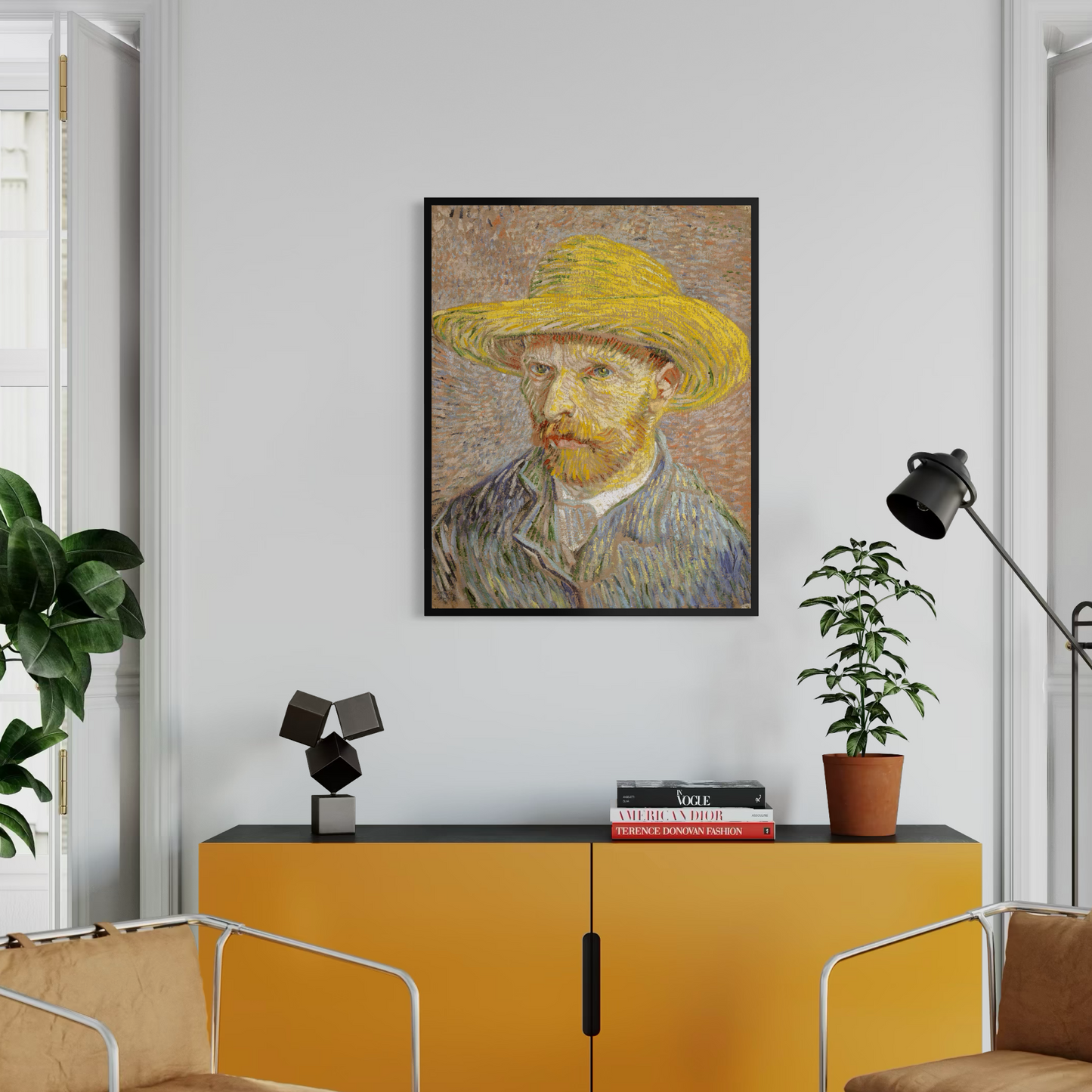 Self-Portrait with a Straw Hat | Vincent van Gogh | 1887