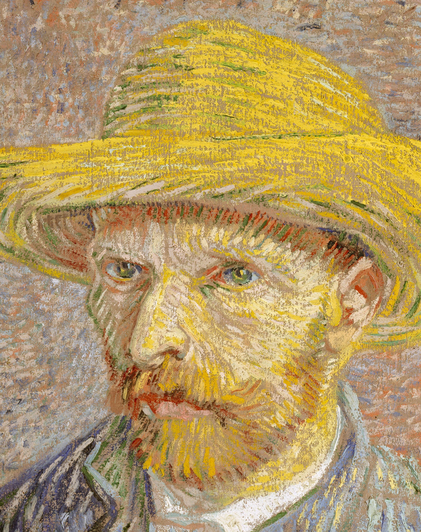 Self-Portrait with a Straw Hat | Vincent van Gogh | 1887