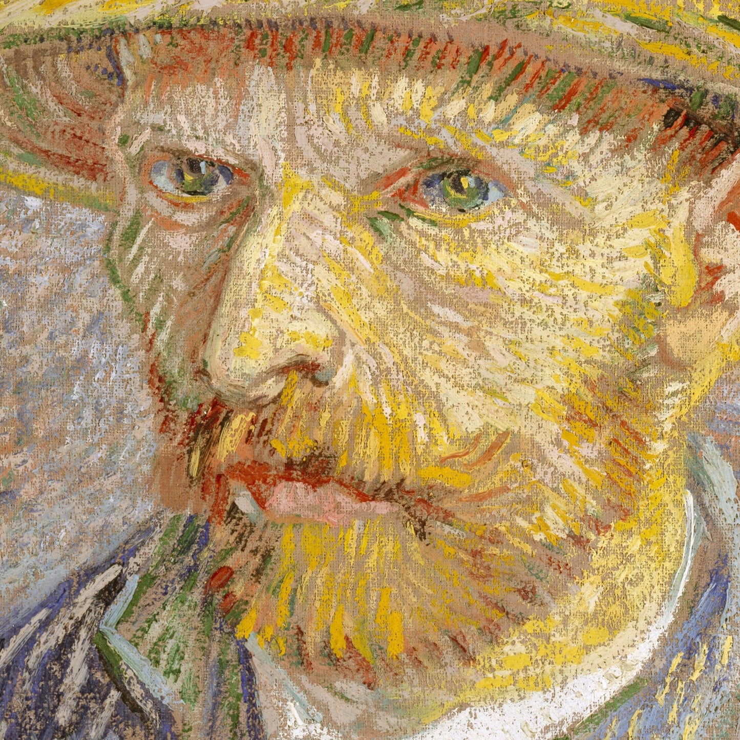 Self-Portrait with a Straw Hat | Vincent van Gogh | 1887