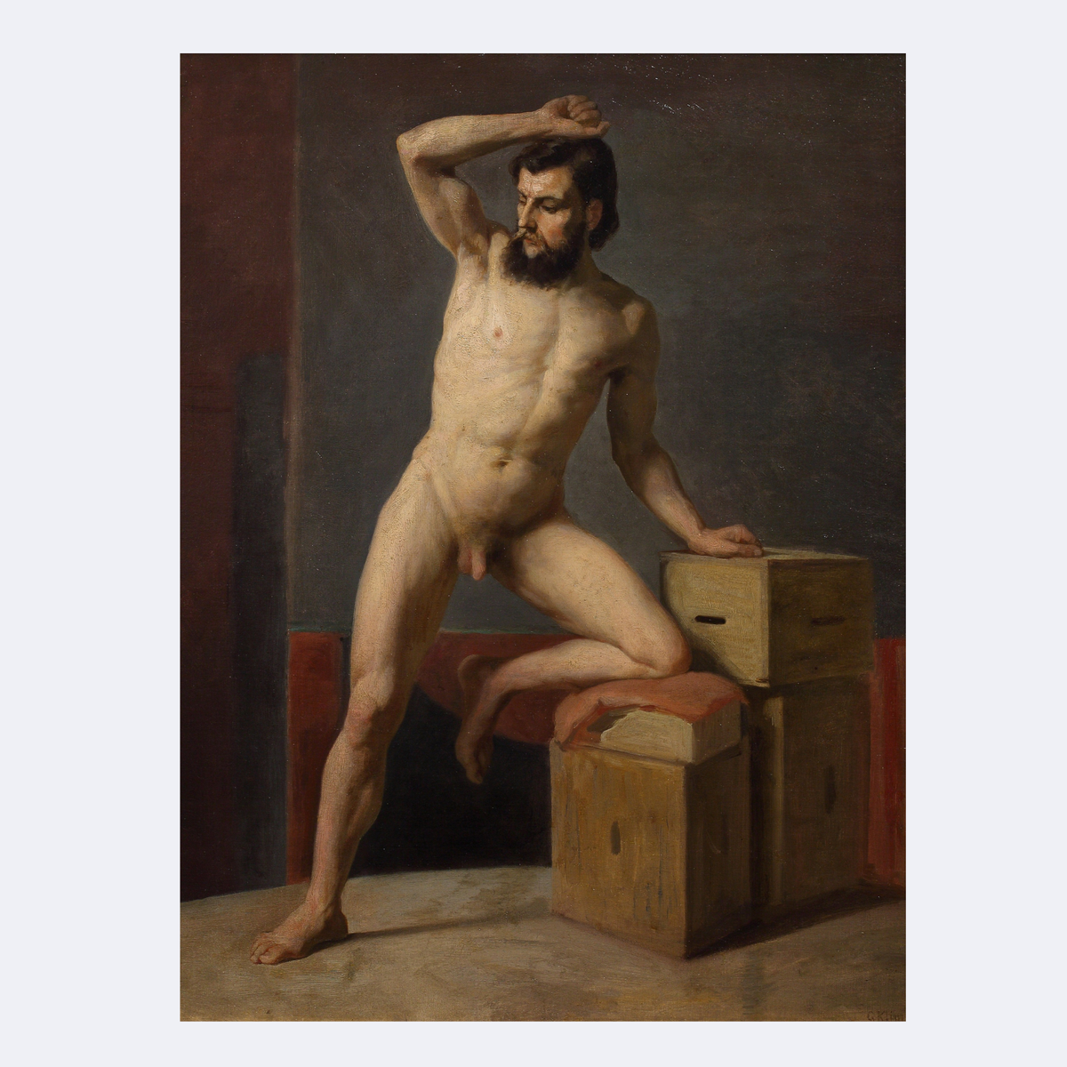 Academy Study of a Male | Gustav Klimt | 1883