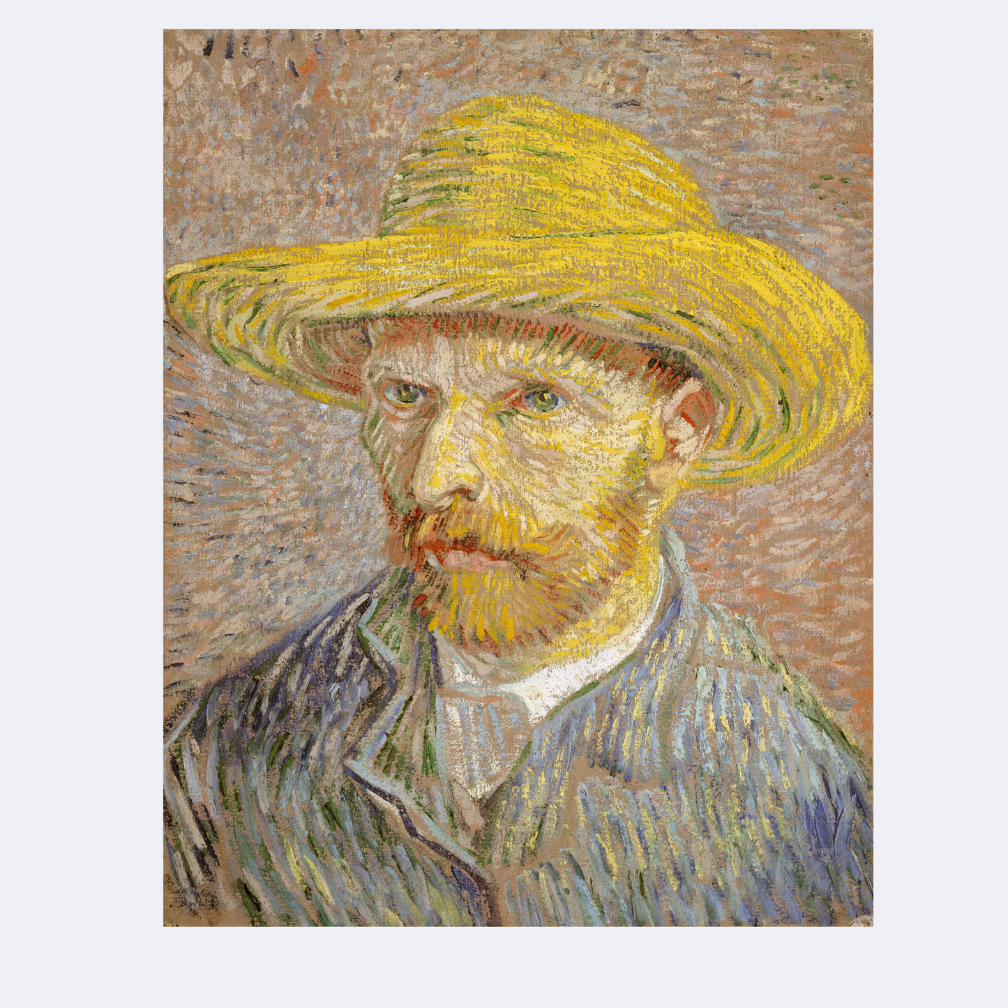 Self-Portrait with a Straw Hat | Vincent van Gogh | 1887