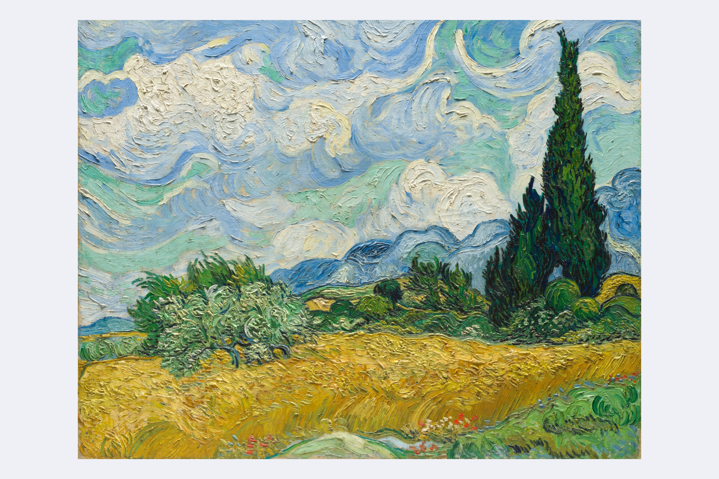 Wheat Field with Cypresses | Vincent van Gogh | 1889